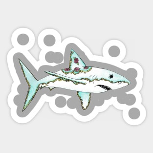 Great White Porcelain Sticker